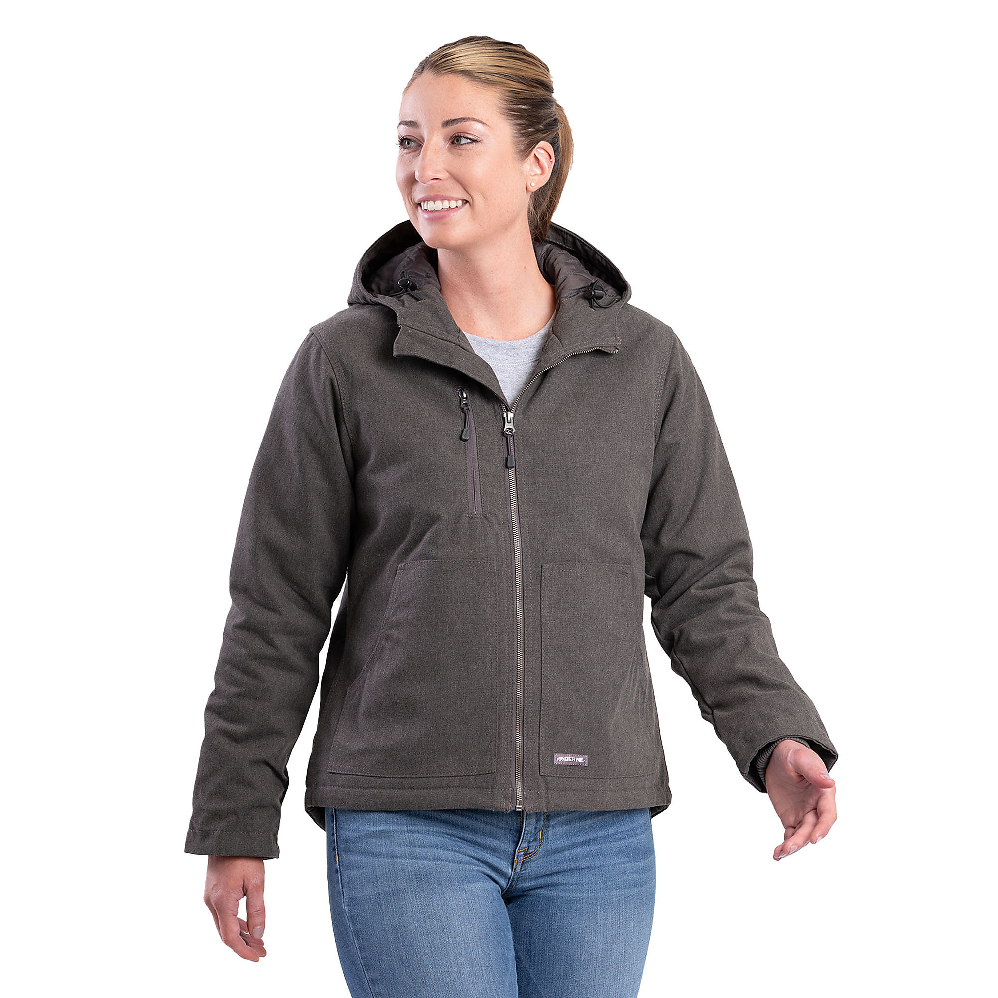 Berne Apparel Wn Hthrd Modern Jkt Ttm 3X